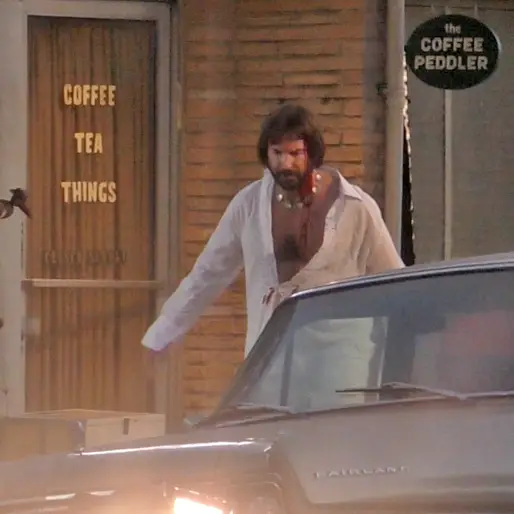 Tea or Coffee? Bradley Cooper looked like he was bleeding reportedly playing legendary producer Jon Peters © The MEGA Agency