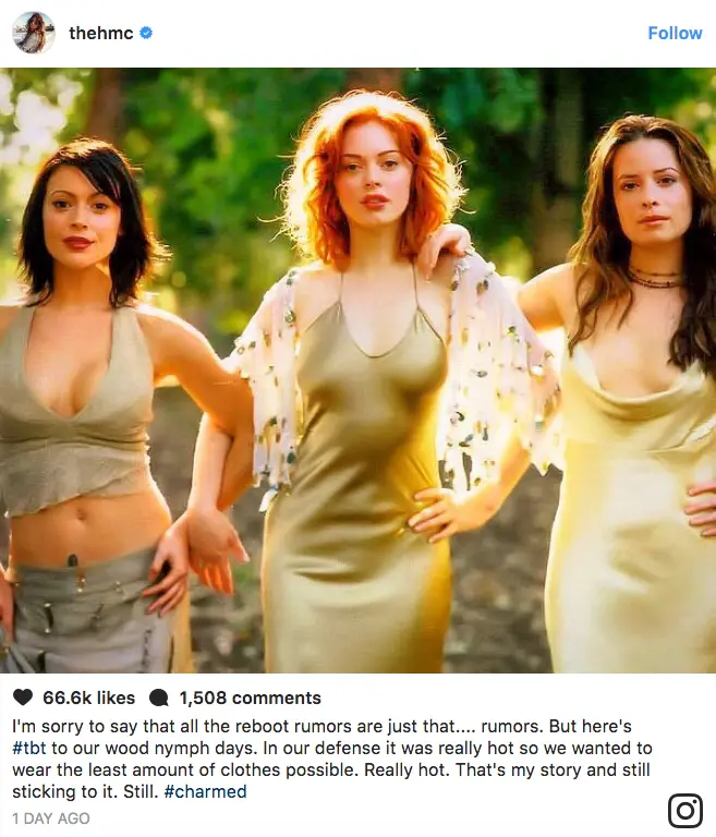 Holly Marie Combs Charmed Reboot Instagram Post