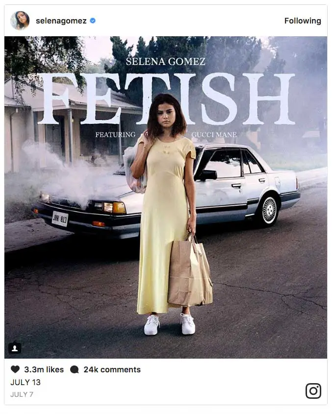 Selena Gomez Fetish Cover Official Instagram
