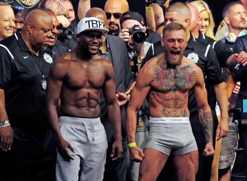 Conor McGregor Calvin Klein Underwear Floyd Mayweather Weigh-In