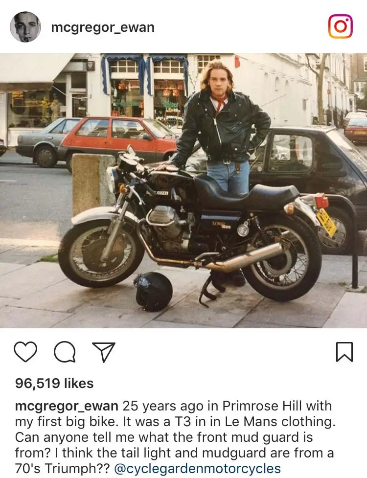 Ewan McGregor Motorbike Instagram