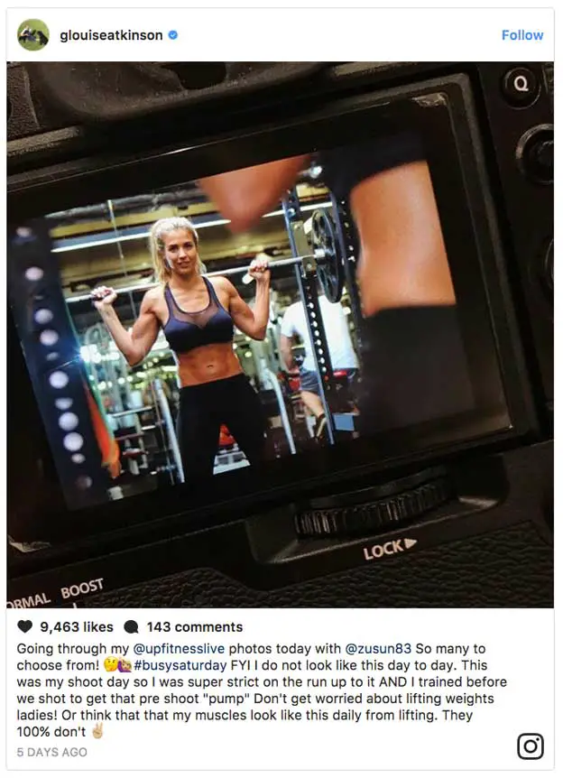 Gemma Atkinson See Through Bra Working Out Official Instagram Posts