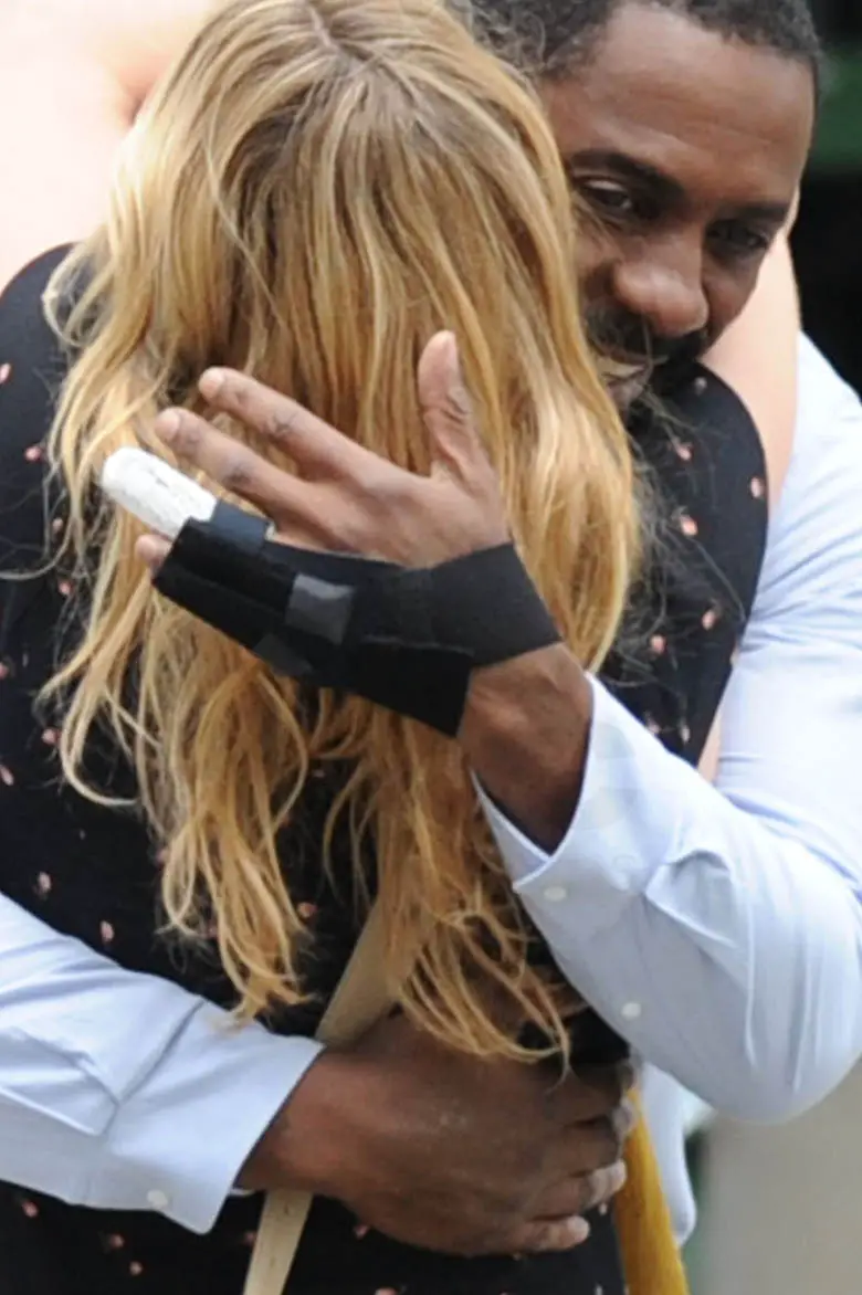 Kate Winslet kisses Idris Elba on set while filming 'The Mountain Between Us' in Vancouver, Canada