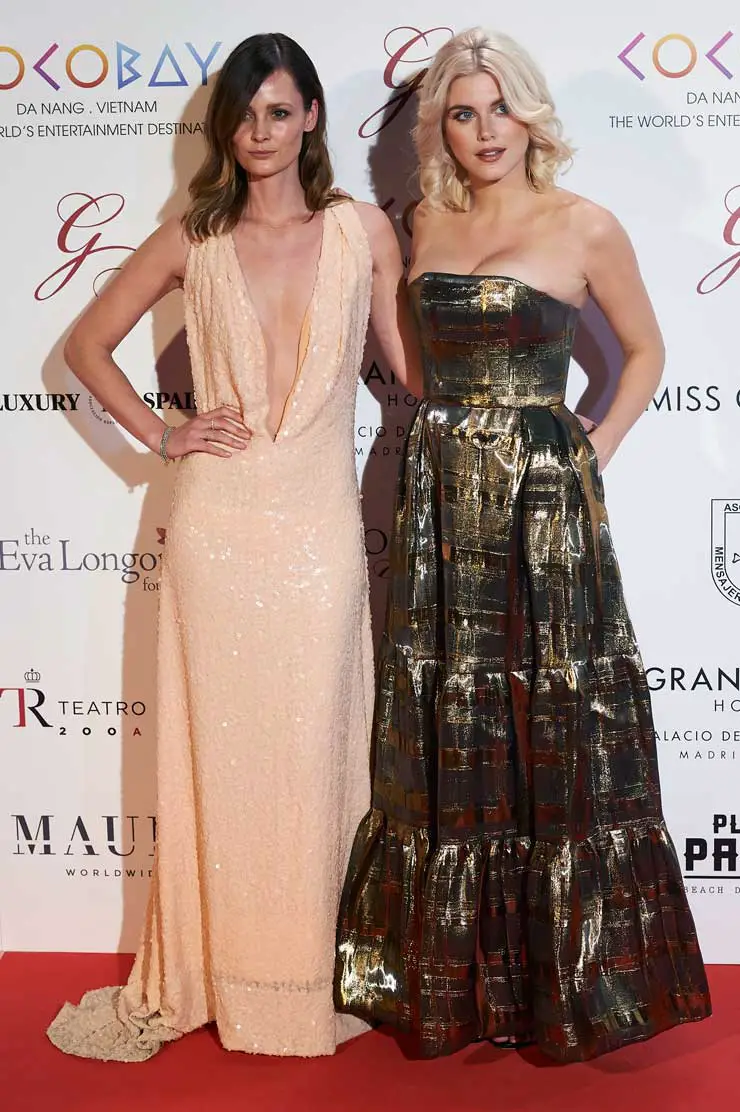 Ashley James wore a stunning gold Kolchagov Barba gown from a new couture label set to define a new meaning of luxury, combining classic with modern fashion to create glamorous and sophisticated designs.