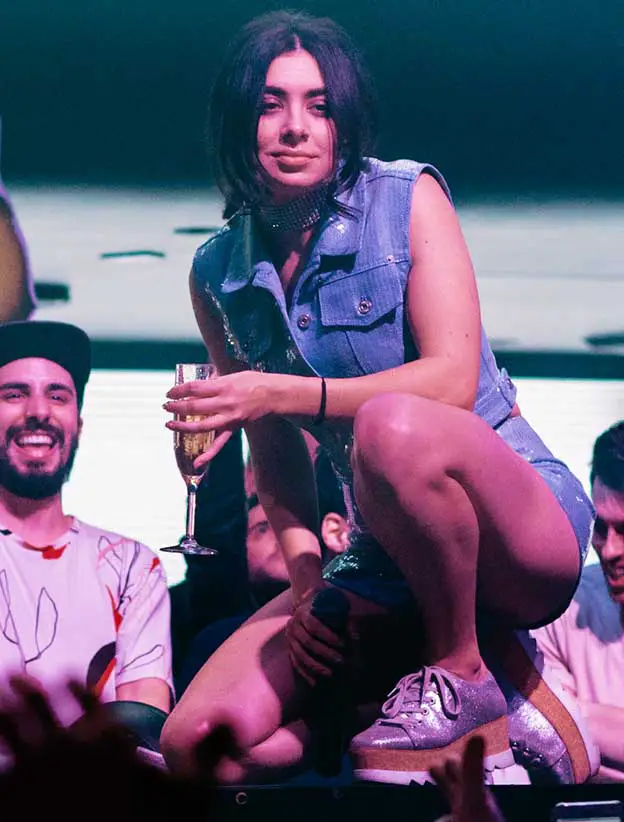 Charli XCX Legs Revealing Denim Short Cash Cash Hakkasan Las Vegas