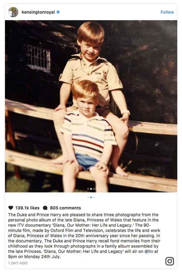 Prince Harry Prince William Rare Family Album
