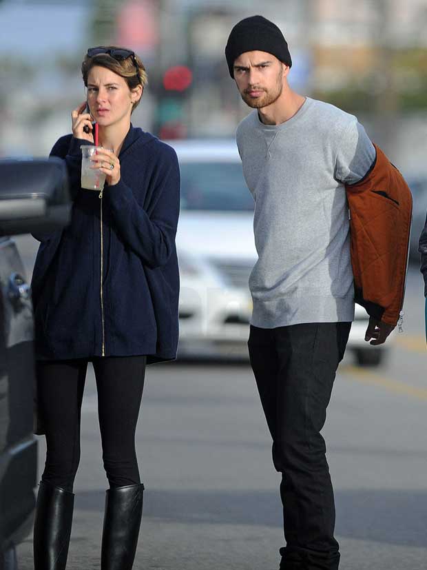 EXCLUSIVE Shailene Woodley and Theo James Share A Hug 🤗 • Celebrity WotNot