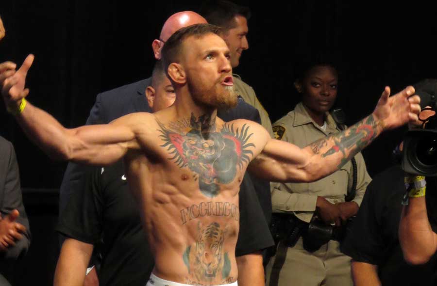 Conor McGregor Calvin Klein Underwear Floyd Mayweather Weigh-In
