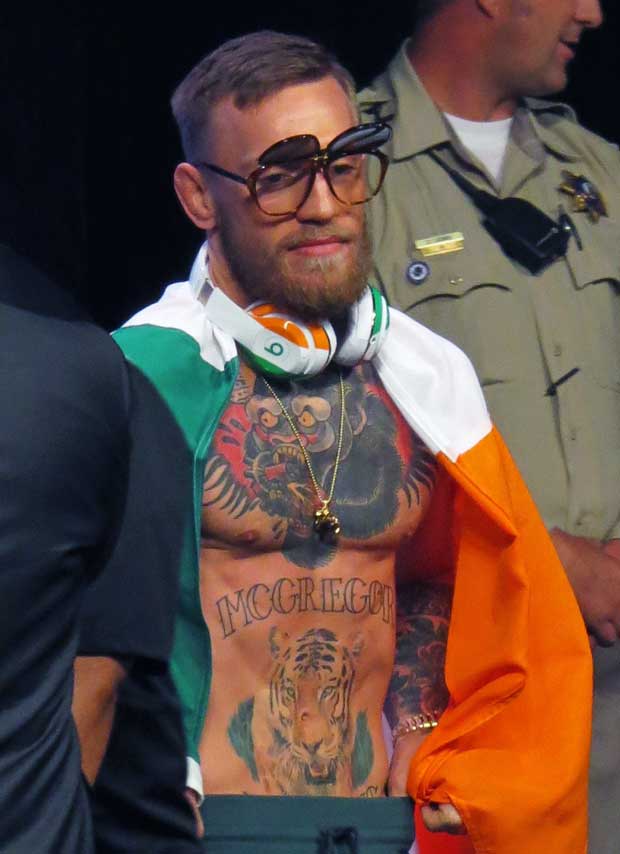Conor McGregor Calvin Klein Underwear Floyd Mayweather Weigh-In Irish Flag Beats Headphones Sunglasses