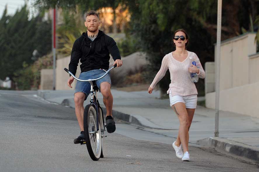 Conor McGregor Workout Routine Cycling with Wife Dee Devlin