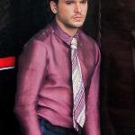 Kit Harington The Death and Life of John F. Donovan Filming Pink Shirt