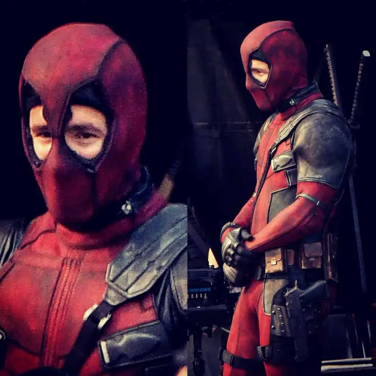 Behind The Mask Wade Wilson Aka Ryan Reynolds Peeps Out Of