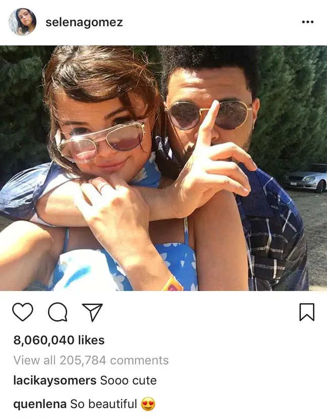 Selena Gomez The Weeknd Instagram