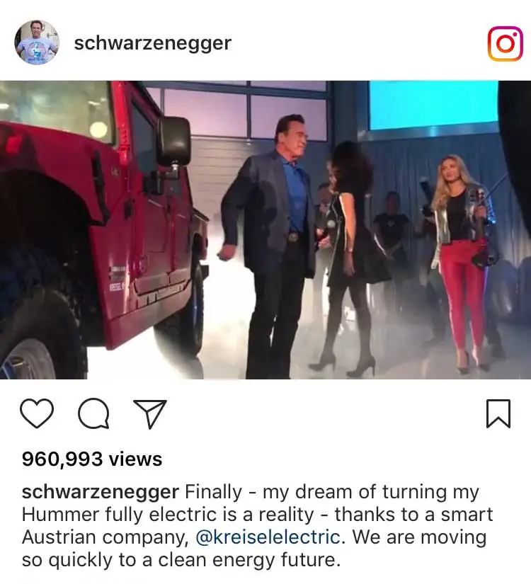 Arnold Schwarzenegger Electric Hummer