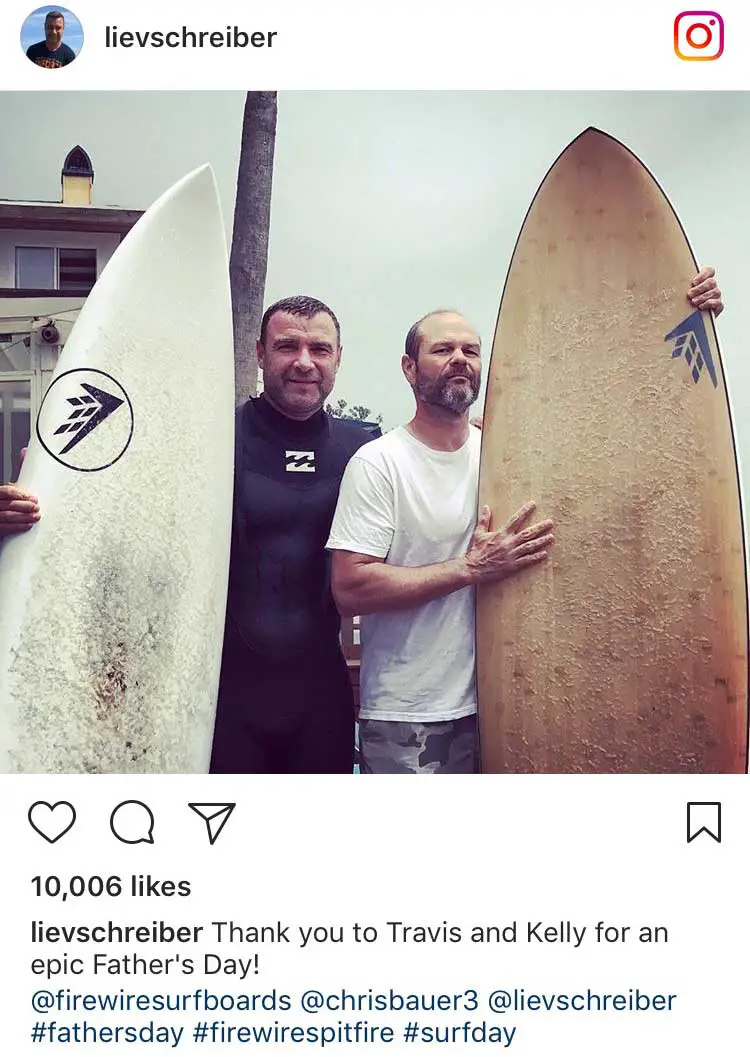 Liev Schreiber Surfing Malibu
