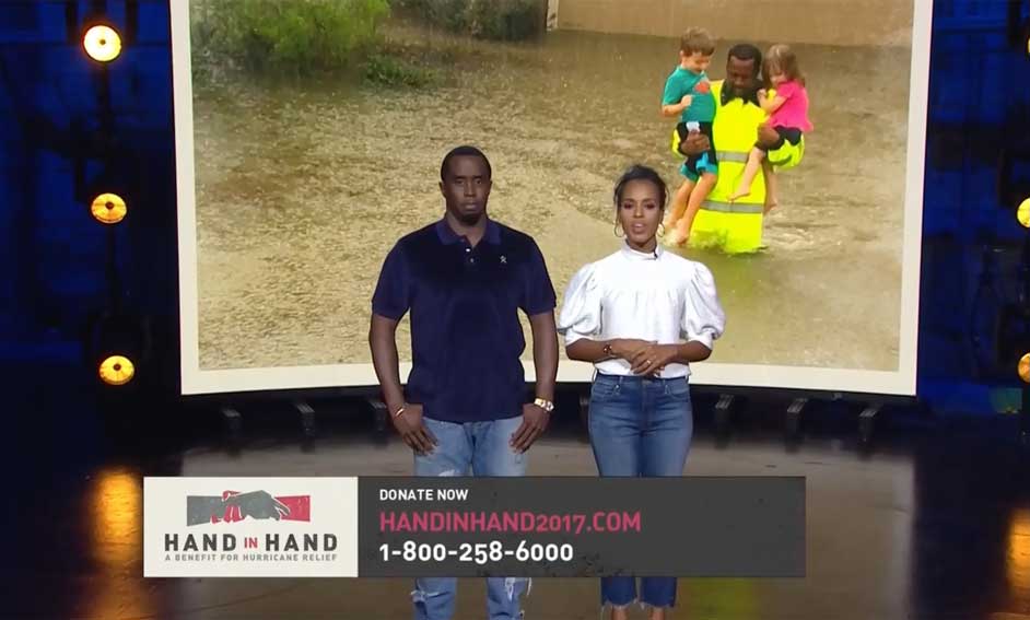 Diddy Hand in Hand Hurricane Relief Donate