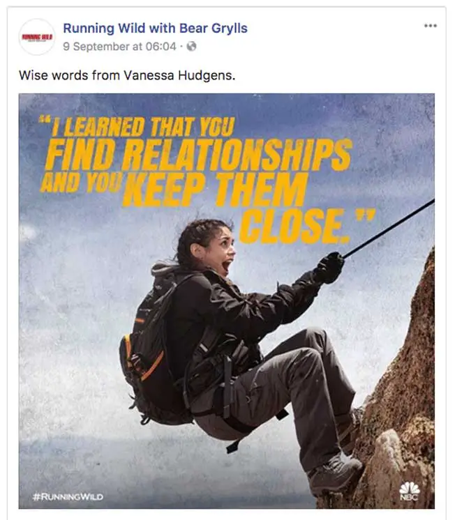 Running Wild Bear Grylls Vanessa Hudgens Season 3 Glam Vs Wild Facebook Posts