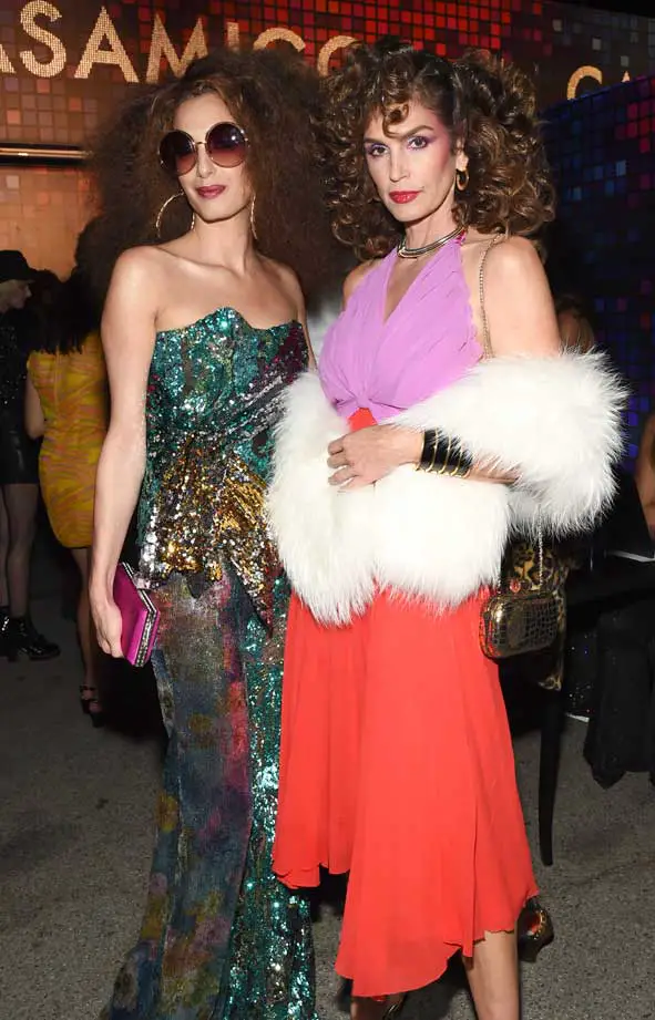 Amal Clooney (L) and Cindy Crawford Casamigo Halloween Party Halloween Costume 70s Costume