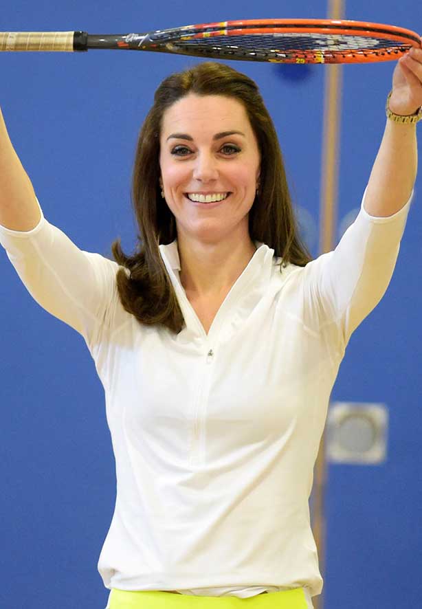 Kate Middleton Playing Tennis Tennis on the Road