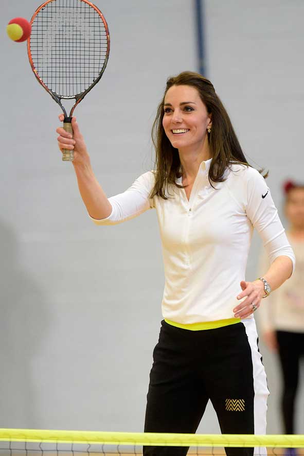 Kate Middleton Playing Tennis Tennis on the Road