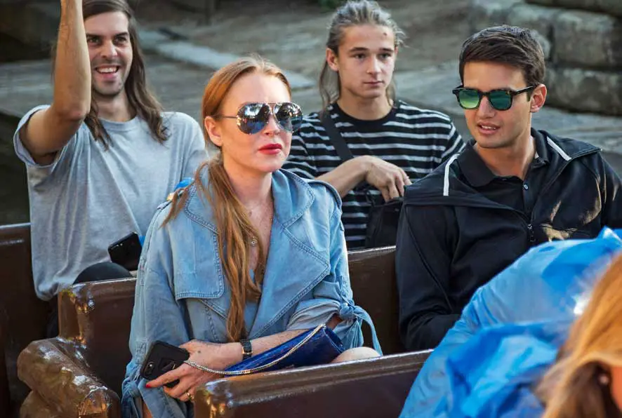 Lindsay Lohan Denim Dress Scott Carlson thlifeofscott David Martings