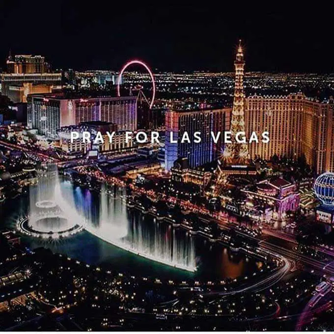 This Pray For Vegas Instagram Post where the shootings happened was shared all over Instagram - Photo courtesy of Instagram