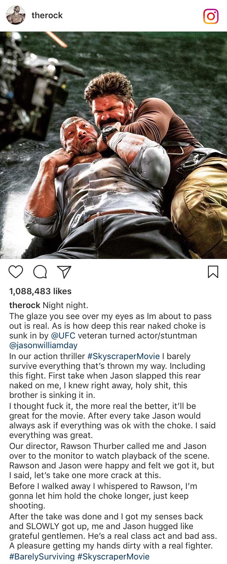 The Rock Skyscraper Instagram