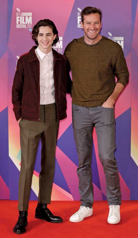 Timothee Chalamet Arnie Hammer Call Me By Your Name BFI Film Festival