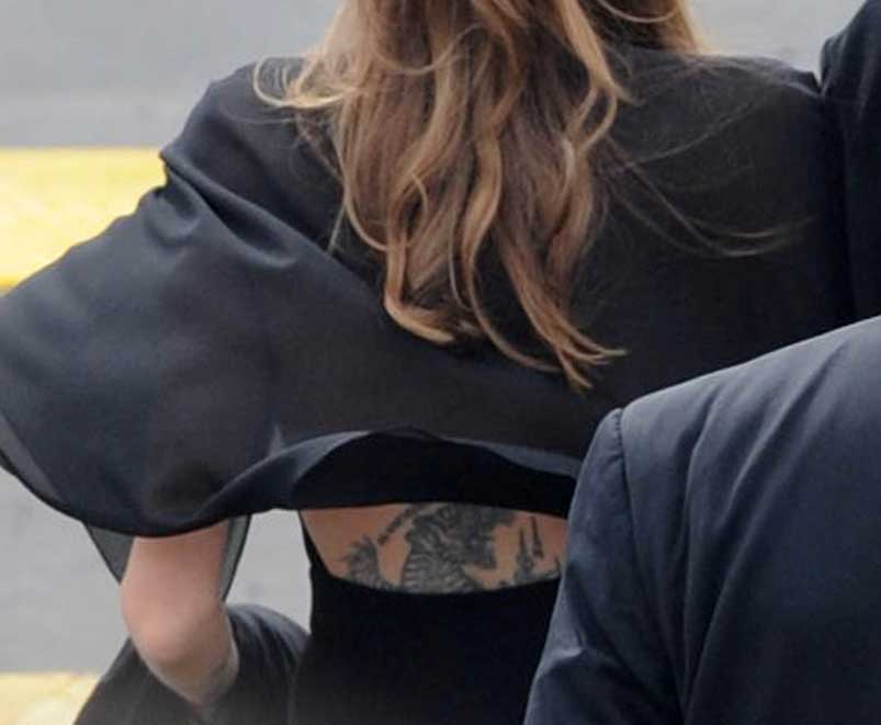 Brad Pitt Angelina Jolie Back Tattoo