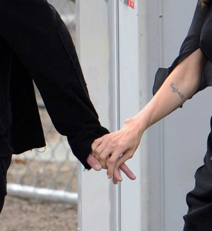 Brad Pitt Angelina Jolie PDA Holding Hands