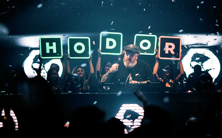 Hodor Kristian Nairn DJ Doorstop Face Tattoo Hakkasan