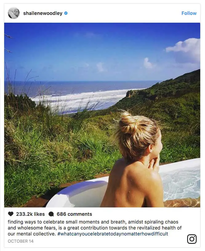 Shailene Woodley Breath Instagram Breathe Bathtub Topless