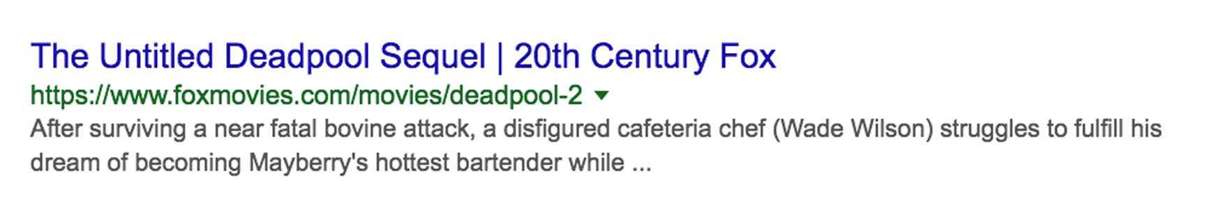 Is Deadpool 2 Actually Called ‘The Untitled Deadpool Sequel’? Google Search