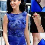 Katy Perry See Through Dress Tadashi Shoji Lace sheer Tattoos Pedro Garcia Heels