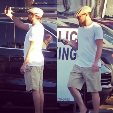 Leonardo DiCaprio Selfie Flat Cap Fashion Venice Beach Disguise Beard
