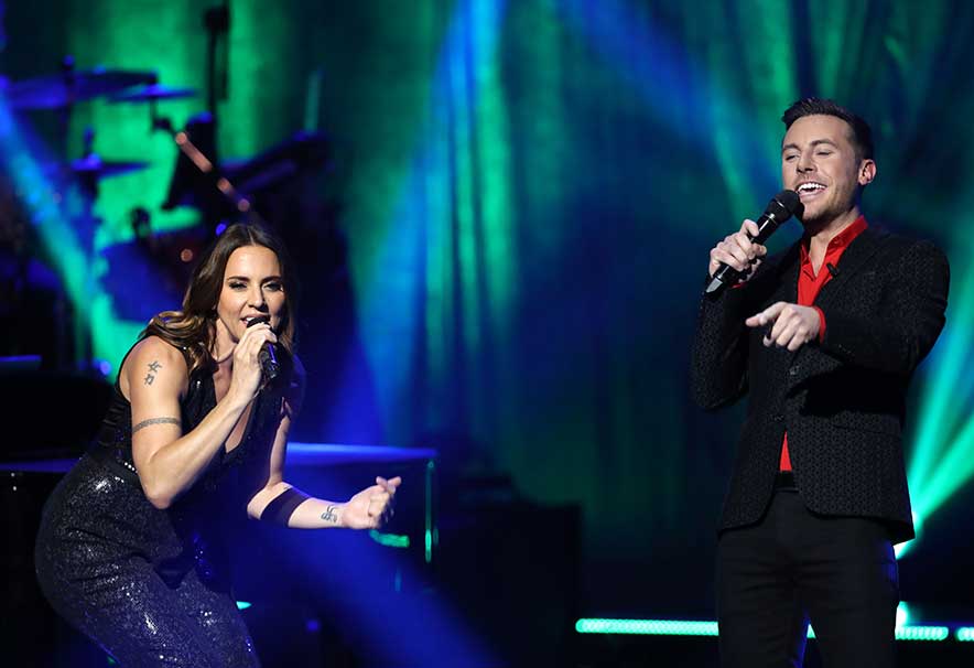 Sporty Spice Mel C joined Nathan Carter on the Christmas Special - Photograph courtesy of BBC NI / Press Eye