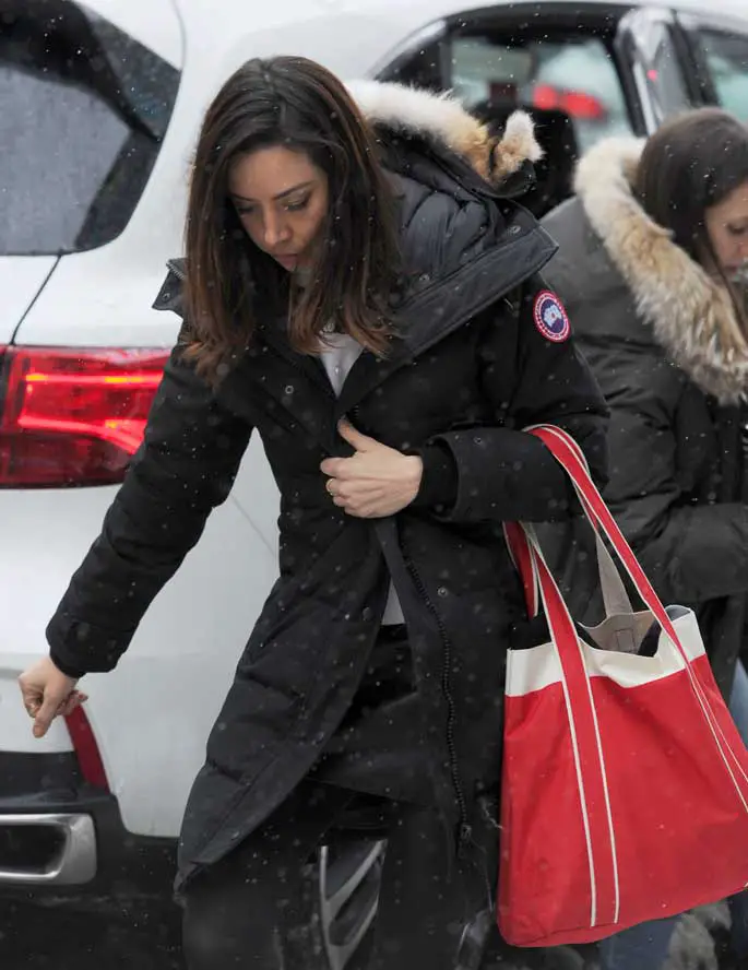 Watch your step! Aubrey Plaza treaded carefully at the Sundance Film Festival carrying a red tote bag