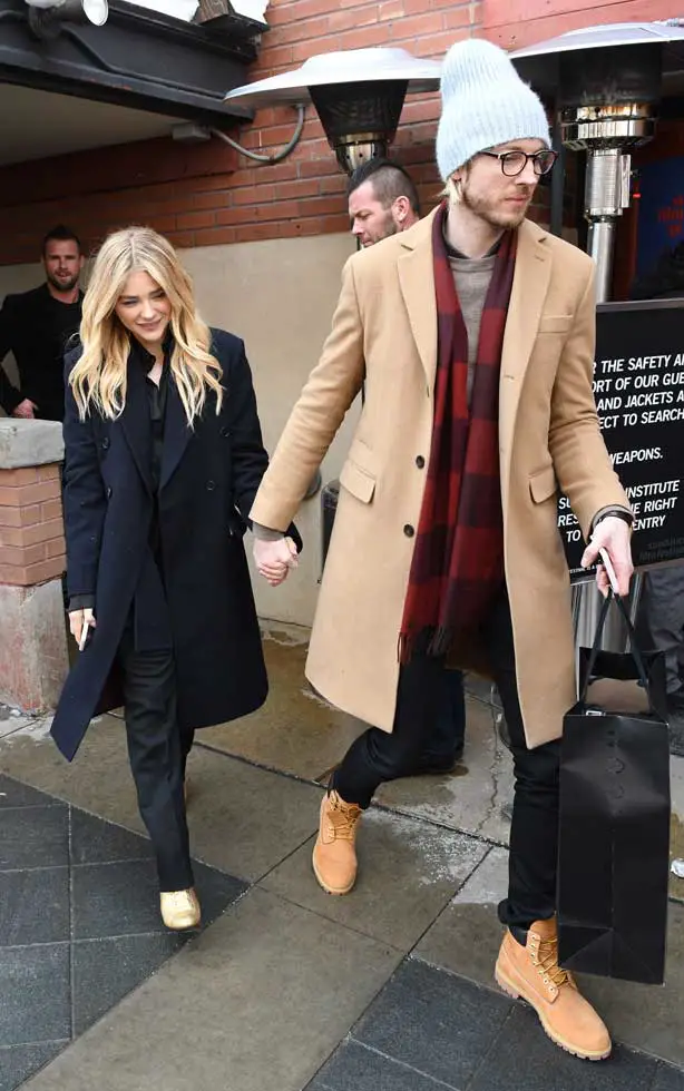 Chloe Grace Moretz holds hands with brother Trevor Moretz at the Sundance Film Festival promoting The Miseducation of Cameron Post