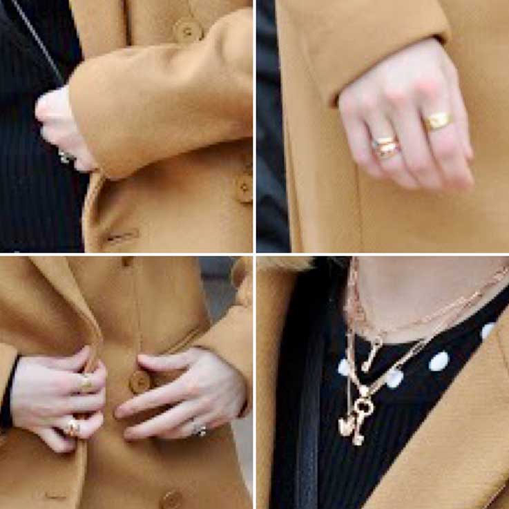 Emma Roberts engagement ring, gold key chain necklace