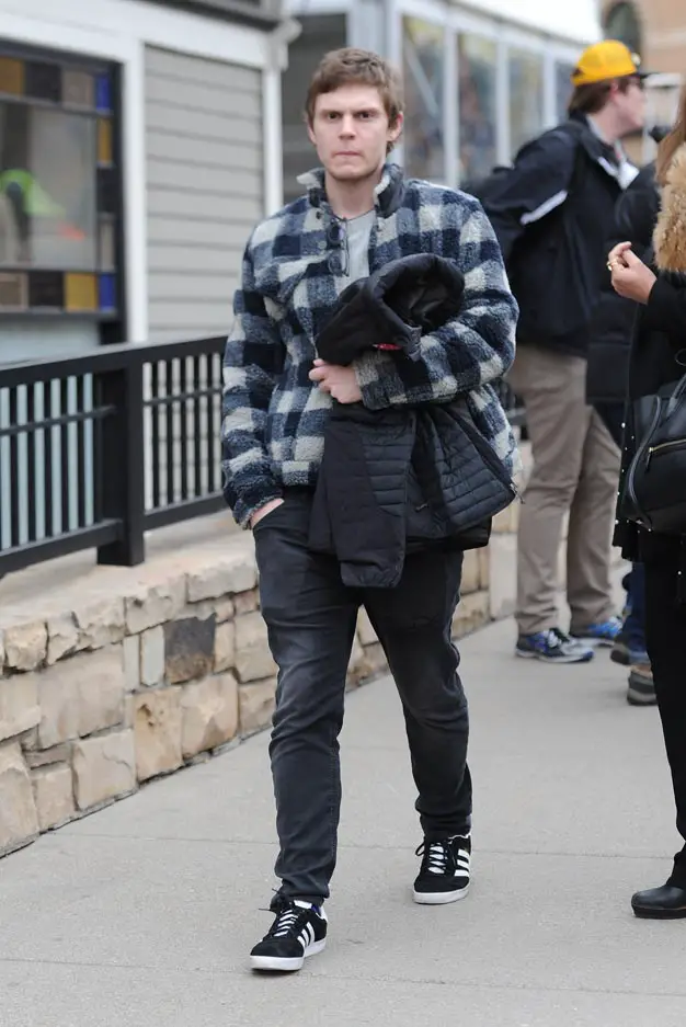 Evan Peters American Animals Warren Lipka checked shirt adidas sneakers American Horror Story Actor Sundance