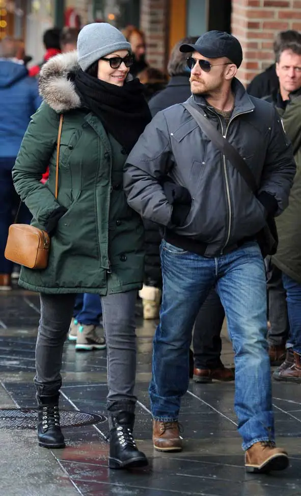Laura Prepon and Ben Foster Walk Arm in Arm Wearing Winter clothes in Park city Utah