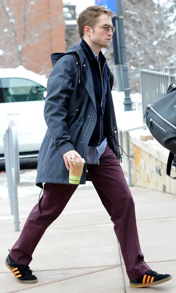 Robert Pattinson Damsel Style Sunglasses Winter Coat Rpattz Sundance Film Festival 2018 Adidas sneakers