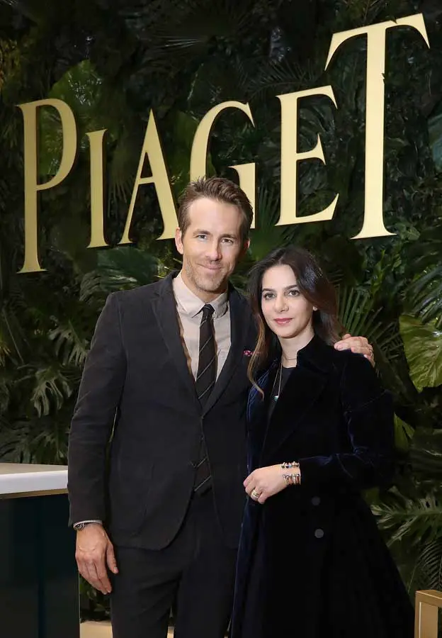 Ryan Reynolds visits the #Piaget booth with Piaget CEO Chabi Nouri during the #SIHH2018 on January 15, 2018 in Geneva, Switzerland Photo by Remy Steiner / Getty Images for Piaget