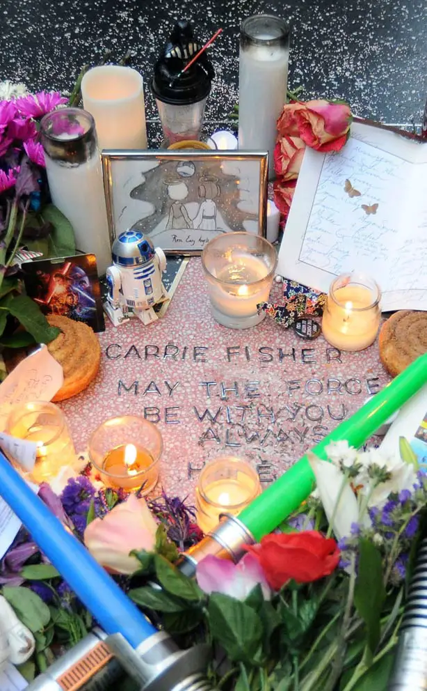Carrie Fisher Star Hollywood Walk of Fame Tribute