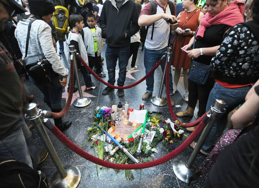Carrie Fisher Star Hollywood Walk of Fame Tribute