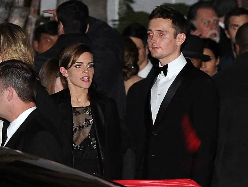 Emma Watson had previously been spotted with a mystery man leaving the Golden Globe Awards in Los Angeles © Atlantic Images