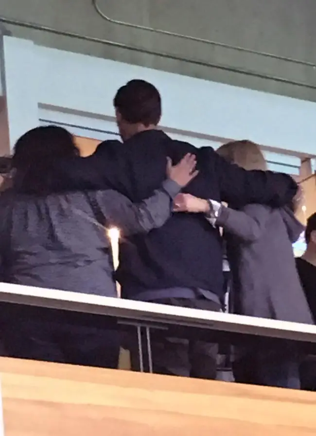 Chris Hemsworth at Vancouver Whitecaps game in Canada with Mustache and there to star in Bad Times at the El Royale