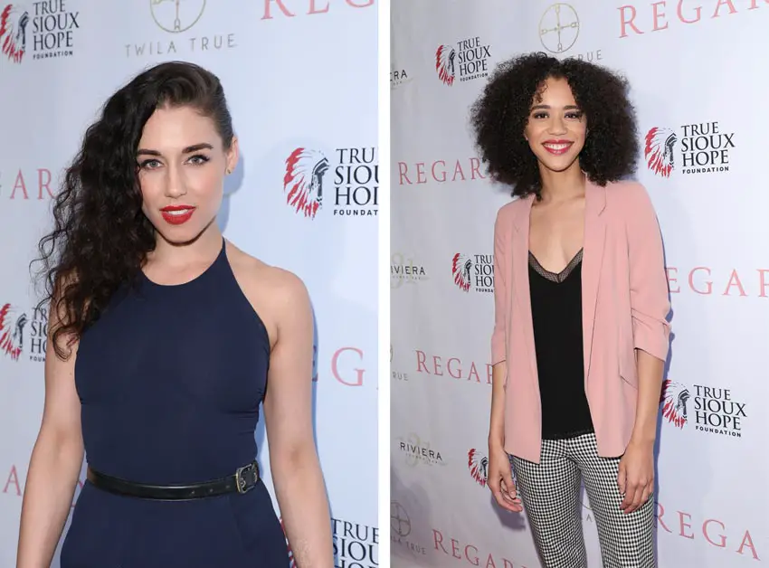 Jade Tailor and Jasmin Savo posed up on the red carpet at the Regard Magazine bash in Beverley Hills Regard Magazine’s Spring 2018 Cover Issue The Riviera 31 inside the Sofitel in Los Angeles
