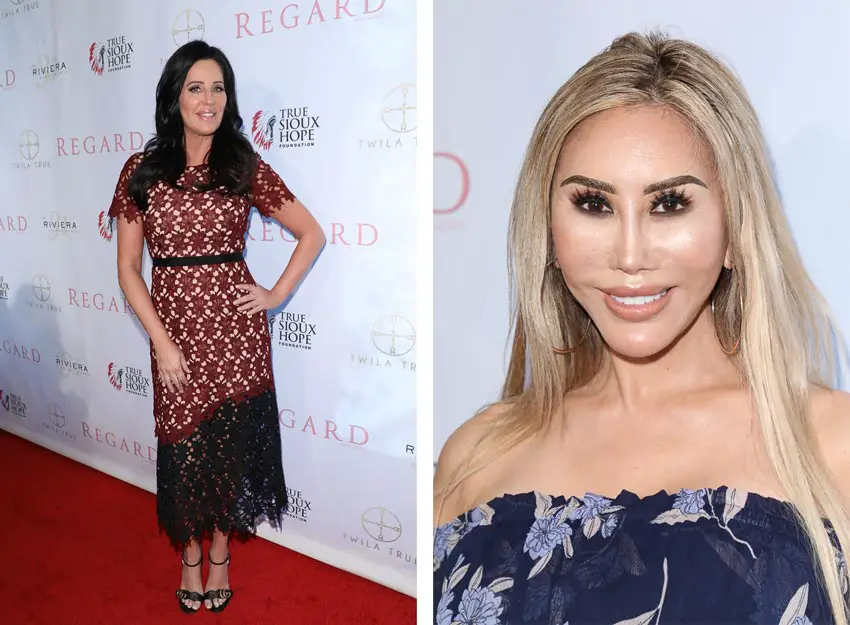 Patti Stanger wore a stylish patterned dress and Tess Broussard was also at the bash in Beverly Hills Regard Magazine’s Spring 2018 Cover Issue The Riviera 31 inside the Sofitel in Los Angeles Pattis showed off her thin figure