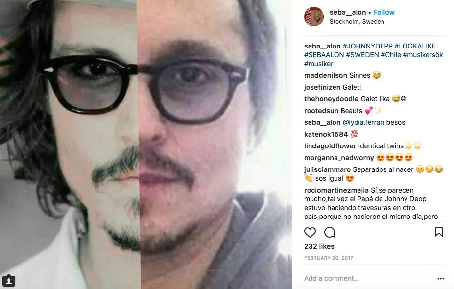 Seba Alon looks just like actor Johnny Depp and this post shows you why! - Photo courtesy of @seba__alon / Instagram